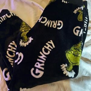 Grinch Men’s Fleece Bottoms - Black/Green